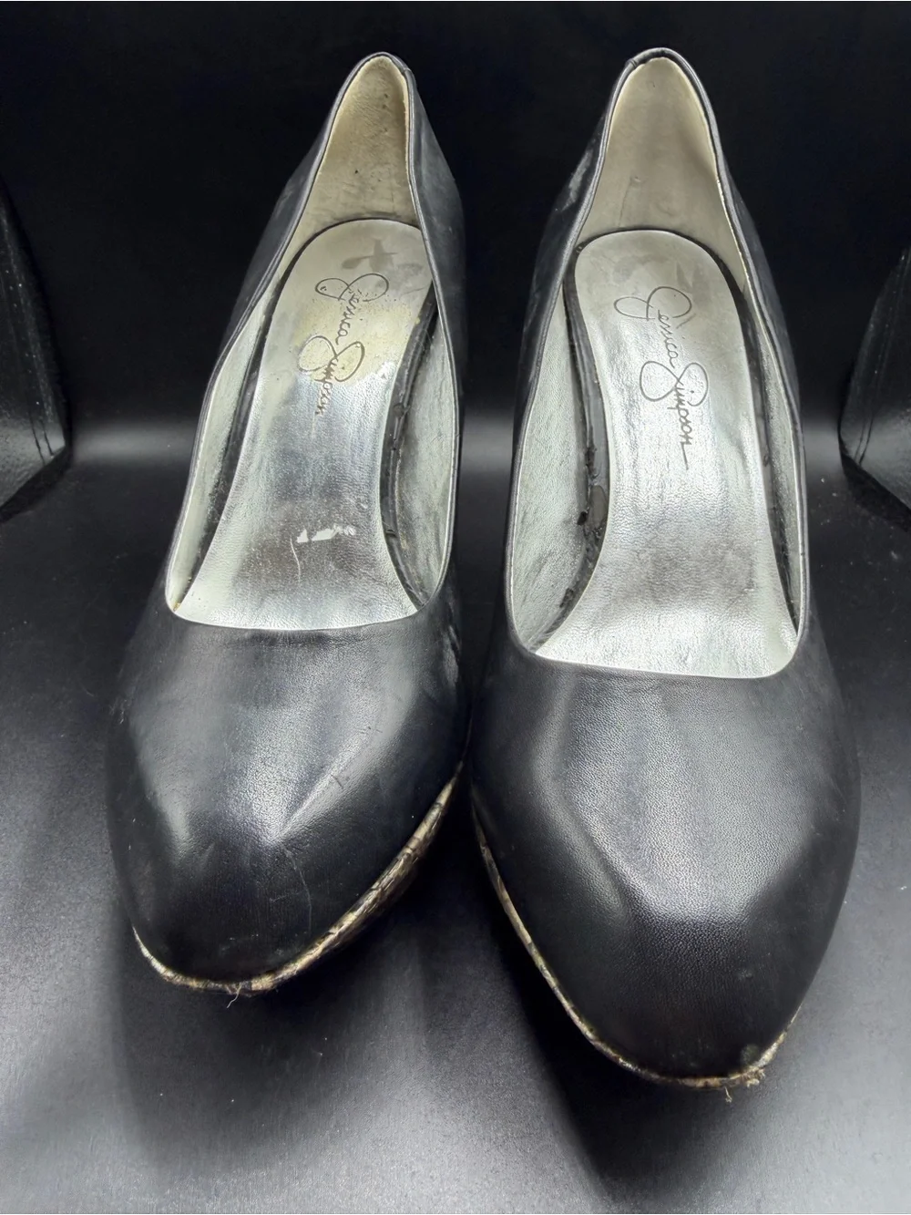 Jessica Simpson Classic Black Platform High-Heel Pumps